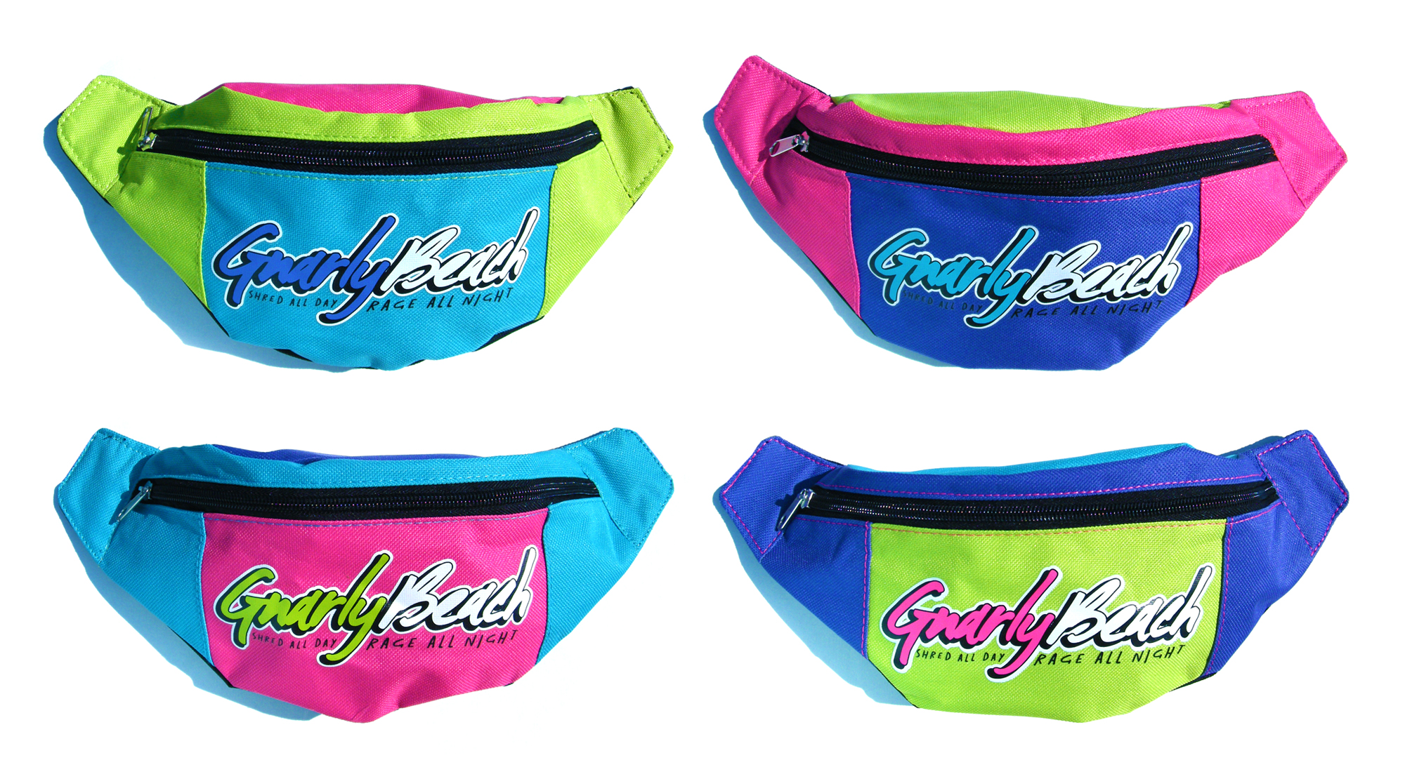 gnarly beach, lifestyle brands, fanny pack, neon, beach wear, festival clothing, party pack, beach wear, california clothing, gnarly pouch