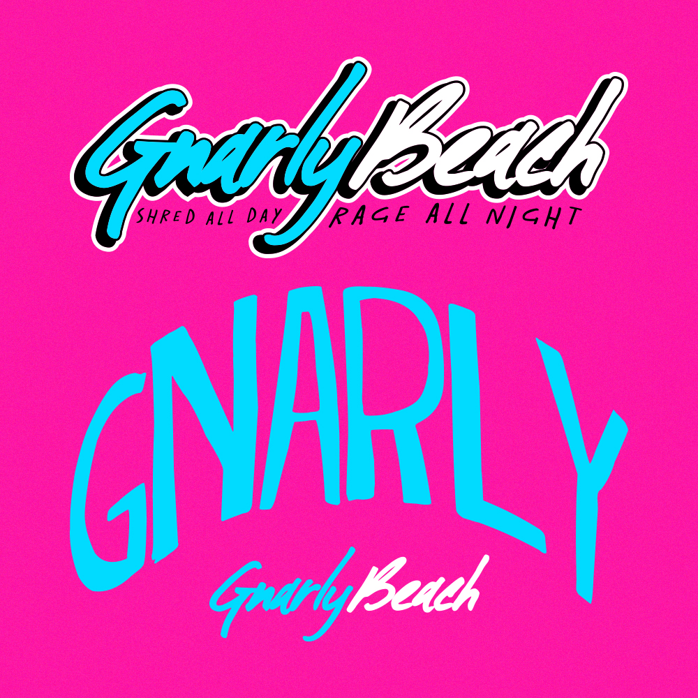 gnarly beach, lifestyle brands, fanny pack, neon, beach wear, festival clothing, party pack, beach wear, california clothing, brand mark, gnarly beach logo, gnarly hat,